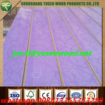 Texture Melamine Faced Slotted MDF Board, Groove MDF with Aluminum